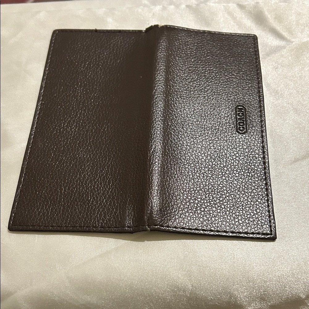 Coach Dark Brown Checkbook holder - Picture 4 of 5